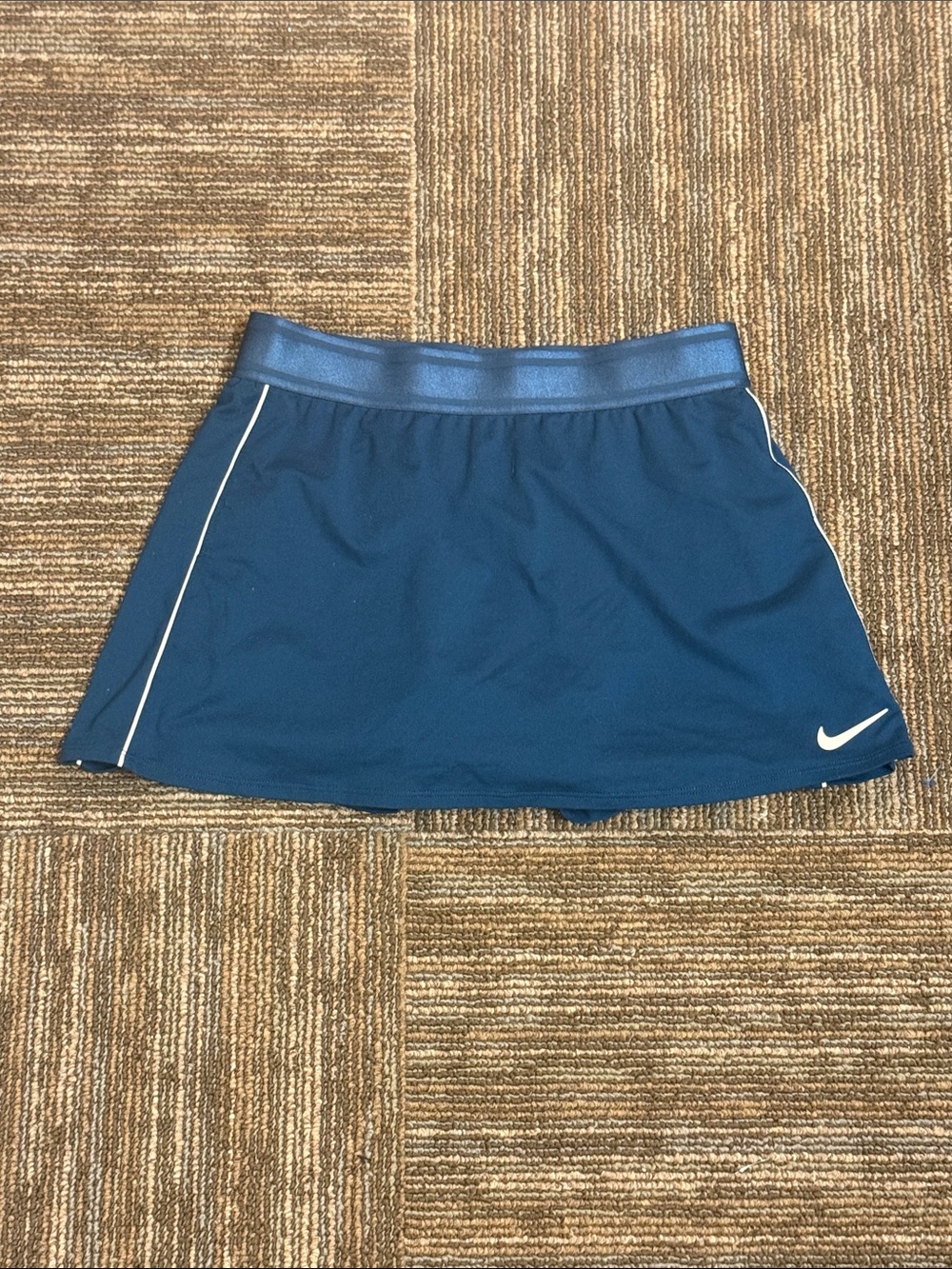 Nike Teal Athletic Skort with Metallic Blue Waistband